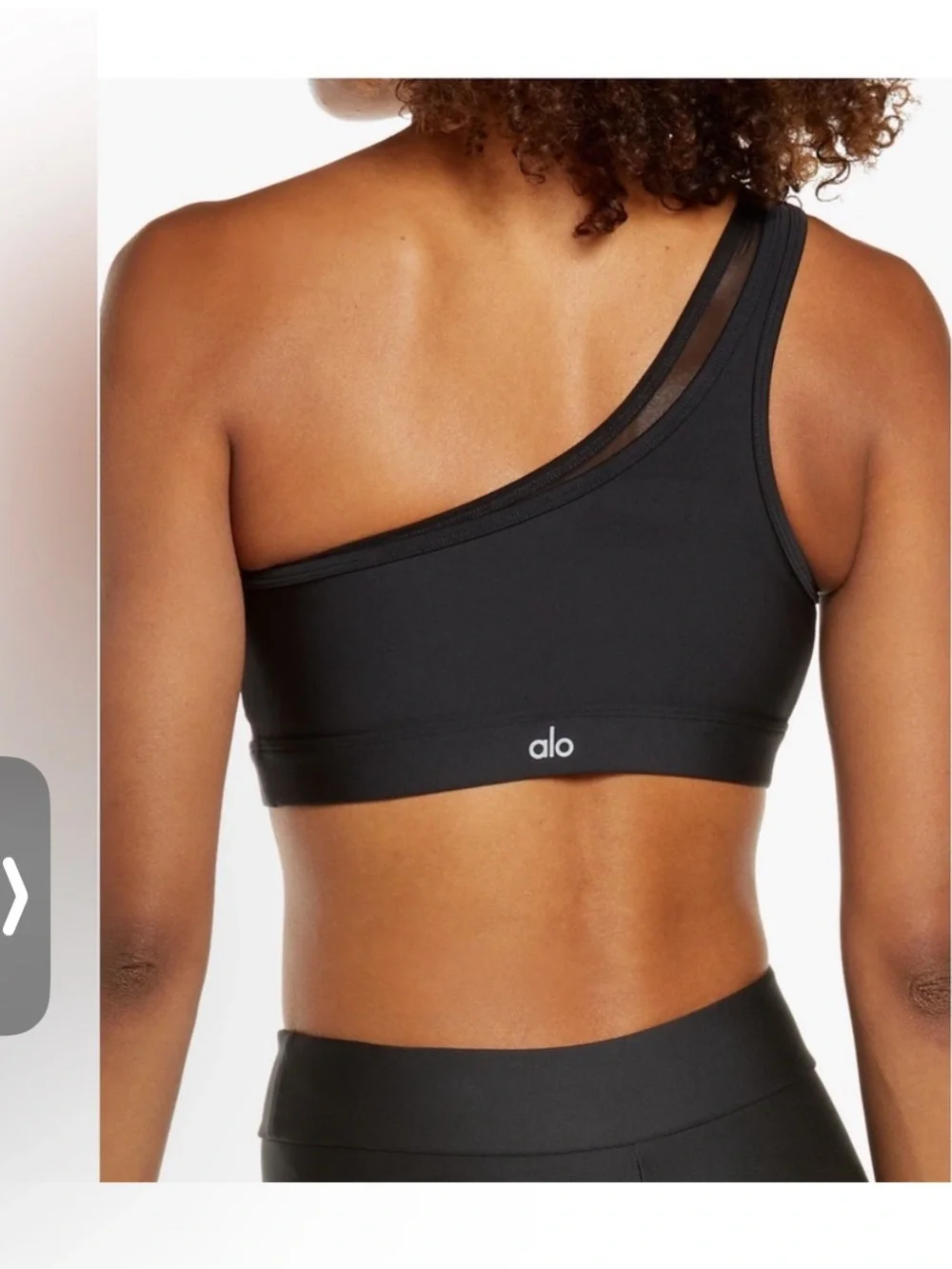 ALO Yoga One-Shoulder Airlift Bra — Black